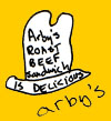 Arby's-Line drawing of the Arby's Roast Beef hat